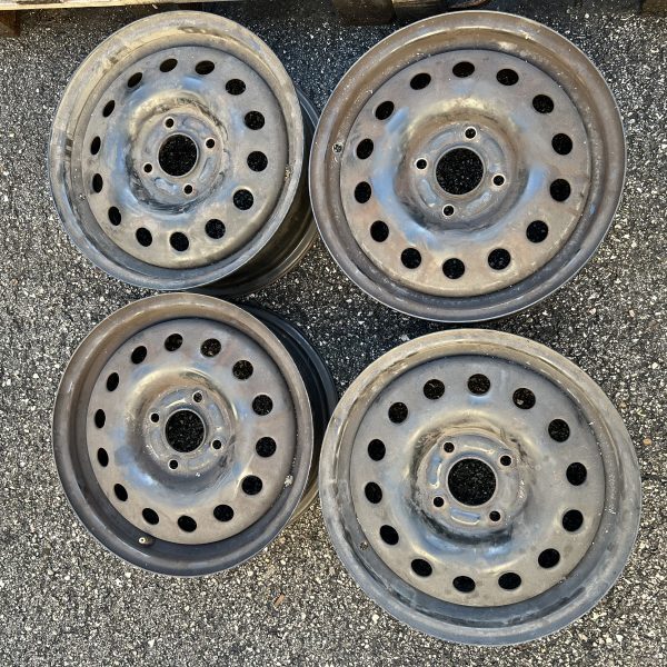 4 - CERCHI IN LAMIERA FORD 6X15 4X108 ET52,5 CB63,4