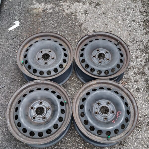 4 - CERCHI IN LAMIERA VW 6X15 5X112 ET43 CB 57,1