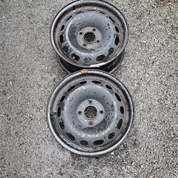 2 - CERCHI IN FERRO PEUGEOT 6,5X15 4X108 ET27 CB 65,1