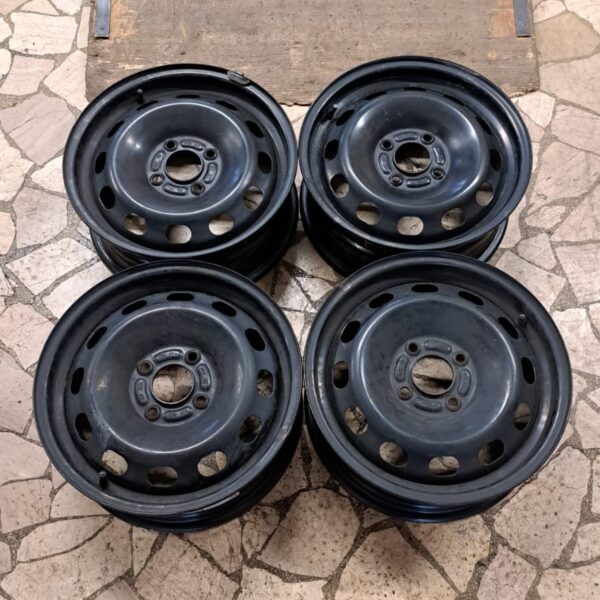 4 - CERCHI IN LAMIERA FORD 6X15 4X108 ET47,5 CB 63,4
