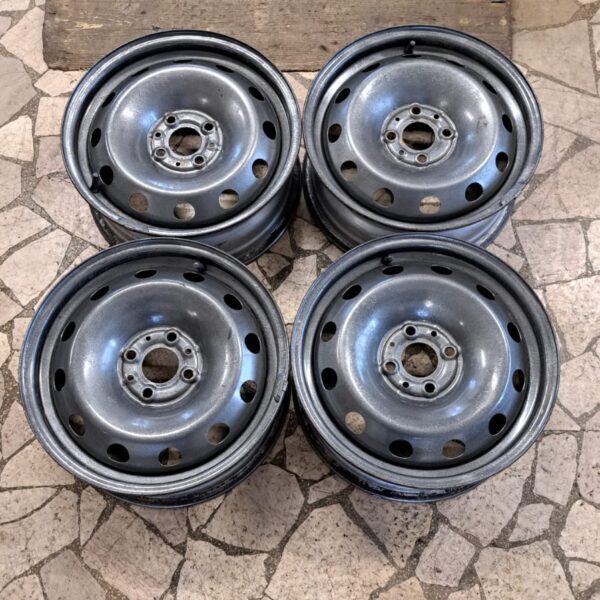 4 - CERCHI IN LAMIERA FIAT 6X15 4X98 ET44 CB 58,1