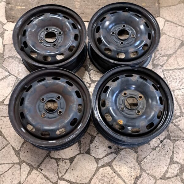 4 - CERCHI IN LAMIERA FORD 5,5X14 4X108 ET47,5 CB 63,4