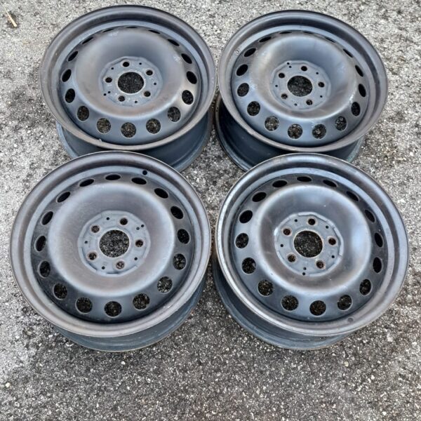 4 - CERCHI IN LAMIERA MERCEDES 6,5X16 5X112 ET52 CB 66,6