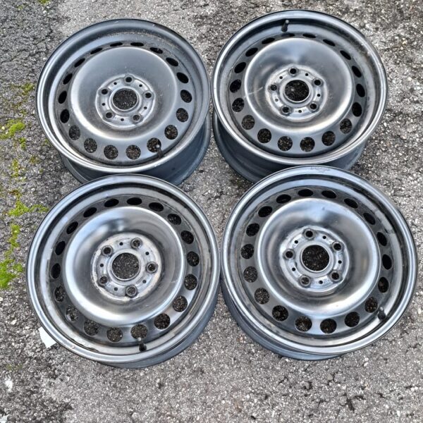 4 - CERCHI IN LAMIERA VW 6X15 5X112 ET43 CB 57,1