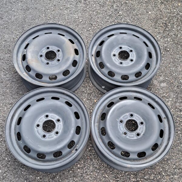 4 - CERCHI IN FERRO FORD 6X15 5X108 ET52,5 CB 63,4