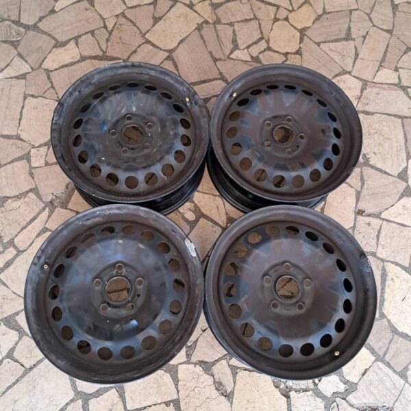 4 - CERCHI IN LAMIERA VW 6,5X16 5X112 ET48 CB 57,1